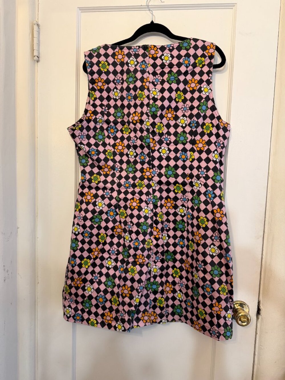 Lazy Oaf - Flower Check Zip Up Dress - 18 - Picture 5 of 7